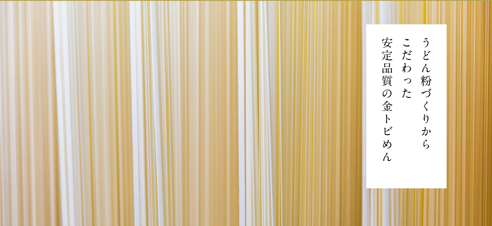 うどん粉づくりからこだわった安定品質の金トビめん